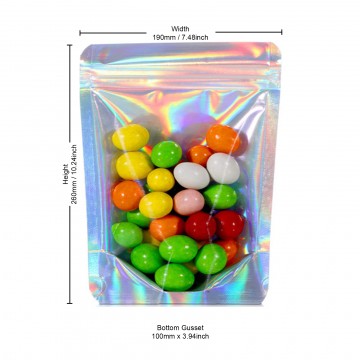 [Sample] 500g Clear / Holographic Stand Up Pouch/Bag with Zip Lock [SP5]