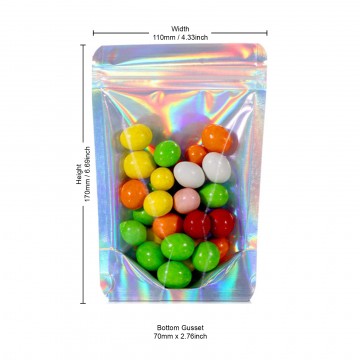 [Sample] 70g Clear / Holographic Stand Up Pouch/Bag with Zip Lock [SP2]