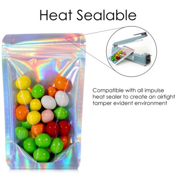750g Clear / Holographic Stand Up Pouch/Bag with Zip Lock [SP11]