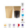 1kg Kraft Paper One Side Clear Stand Up Pouch/Bag with Zip Lock [SP6]