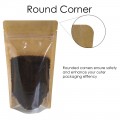 [Sample] 1kg Kraft Paper One Side Clear Stand Up Pouch/Bag with Zip Lock [SP6]