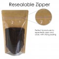 [Sample] 250g Kraft Paper One Side Clear Stand Up Pouch/Bag with Zip Lock [SP4]