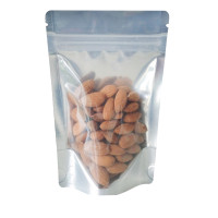 100g Clear / Silver Matt Stand Up Pouch/Bag with Zip Lock [SP9]