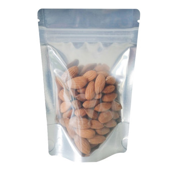 1kg Clear / Silver Shiny Stand Up Pouch/Bag with Zip Lock [SP6]