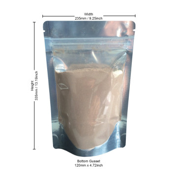 1kg Clear / Silver Shiny Stand Up Pouch/Bag with Zip Lock [SP6]