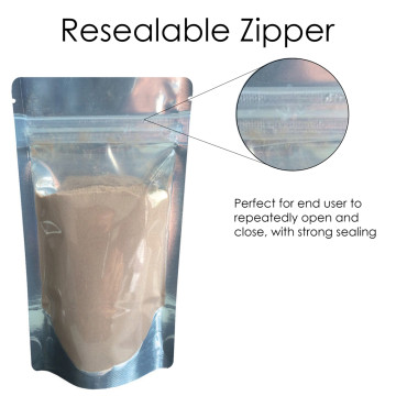 1kg Clear / Silver Shiny Stand Up Pouch/Bag with Zip Lock [SP6]