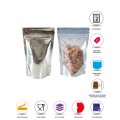 250g Clear / Silver Shiny Stand Up Pouch/Bag with Zip Lock [SP4]