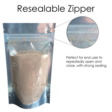40g Clear / Silver Shiny Stand Up Pouch/Bag with Zip Lock [SP1]