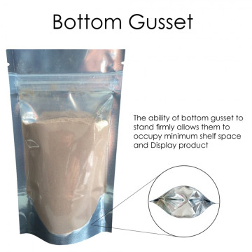 40g Clear / Silver Shiny Stand Up Pouch/Bag with Zip Lock [SP1]
