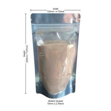 [Sample] 100g Clear / White Shiny Stand Up Pouch/Bag with Zip Lock [SP9]