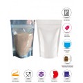[Sample] 40g Clear / White Shiny Stand Up Pouch/Bag with Zip Lock [SP1]