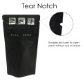 [Sample] 8cm x 13cm Child Resistant Window Black Matt Stand Up Pouch/Bag with Zip Lock [SP1] 