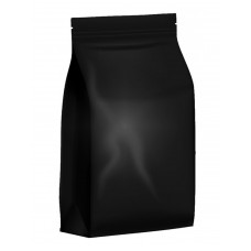 250g Black Matt Flat Bottom Stand Up Pouch/Bag with Zip Lock [FB4]