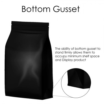 [Sample] 250g Black Matt Flat Bottom Bag with Zip Lock [FB4]