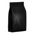 [Sample] 500g Black Matt Flat Bottom Stand Up Pouch/Bag with Zip Lock [FB5]