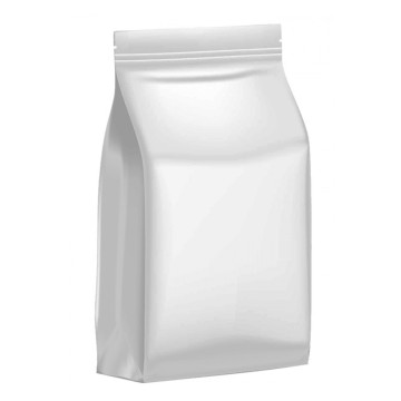 [Sample] 1kg White Matt Flat Bottom Bag with Zip Lock [FB6]