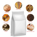 [Sample] 1kg White Matt Flat Bottom Bag with Zip Lock [FB6]