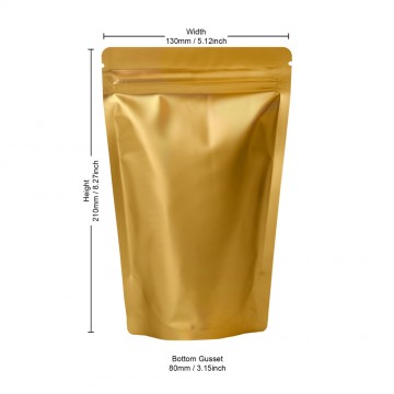 150g Gold Matt Stand Up Pouch/Bag with Zip Lock [SP3]