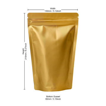 150g Gold Matt Stand Up Pouch/Bag with Zip Lock [SP3] (100 per pack)