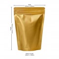 [Sample] 1kg Gold Matt Stand Up Pouch/Bag with Zip Lock [SP6]