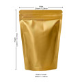 1kg Gold Matt Stand Up Pouch/Bag with Zip Lock [SP6] (100 per pack)