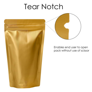 70g Gold Matt Stand Up Pouch/Bag with Zip Lock [SP2] (100 per pack)