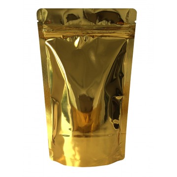 [Sample] 250g Gold Shiny Stand Up Pouch/Bag with Zip Lock [SP4]