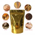 [Sample] 250g Gold Shiny Stand Up Pouch/Bag with Zip Lock [SP4]