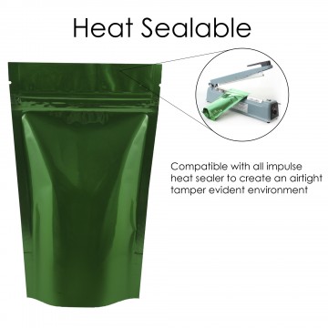 40g Green Shiny Stand Up Pouch/Bag with Zip Lock [SP1]