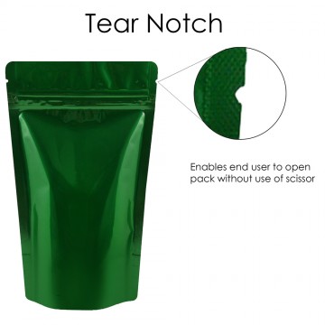 500g Green Shiny Stand Up Pouch/Bag with Zip Lock [SP5]