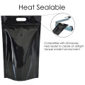 [Sample] 5kg Black Shiny With Handle Stand Up Pouch/Bag with Zip Lock [SP8]
