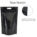[Sample] 5kg Black Shiny With Handle Stand Up Pouch/Bag with Zip Lock [SP8]
