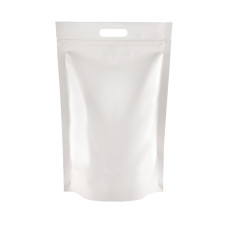 5kg White Shiny With Handle and Valve Stand Up Pouch/Bag with Zip Lock [SP8]