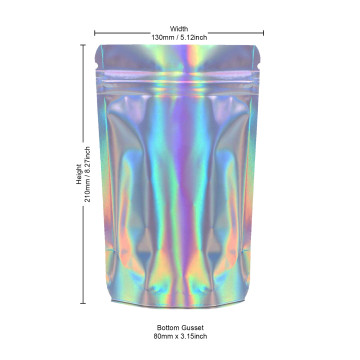 [Sample] 150g Holographic Stand Up Pouch/Bag with Zip Lock [SP3]