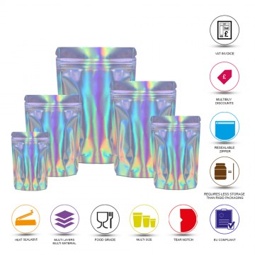40g Holographic Stand Up Pouch/Bag with Zip Lock [SP1] Special Offer