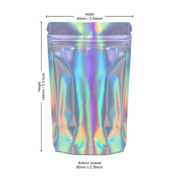 [Sample] 50g Holographic Stand Up Pouch/Bag with Zip Lock [WP1]