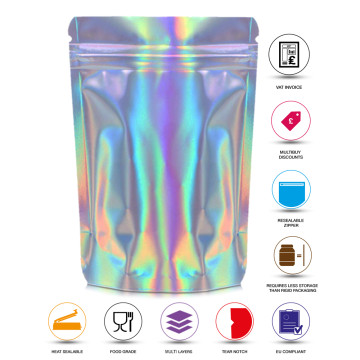 [Sample] 70g Holographic Stand Up Pouch/Bag with Zip Lock [SP2]