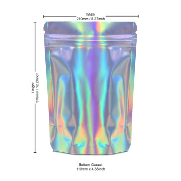 [Sample] 750g Holographic Stand Up Pouch/Bag with Zip Lock [SP11]