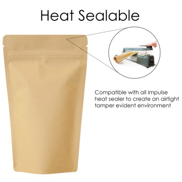 1kg Kraft Paper Stand Up Pouch/Bag without Zip Lock [SP6]
