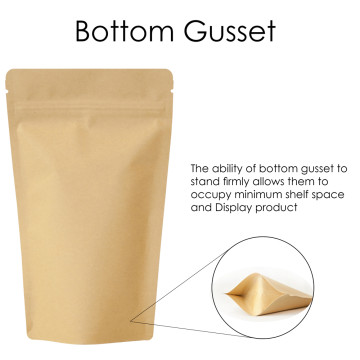 1kg Kraft Paper Stand Up Pouch/Bag without Zip Lock [SP6]