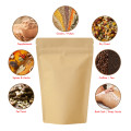 1kg Kraft Paper Stand Up Pouch/Bag with Zip Lock [SP6] (100 per pack)