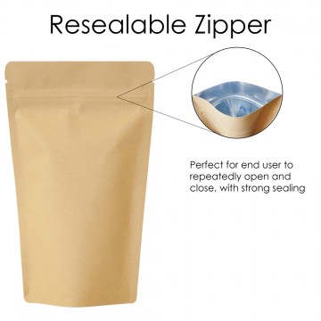 250g Kraft Paper Stand Up Pouch/Bag with Zip Lock [SP4]