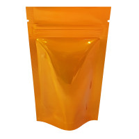 40g Orange Shiny Stand Up Pouch/Bag with Zip Lock [SP1] 102 (100 per pack)