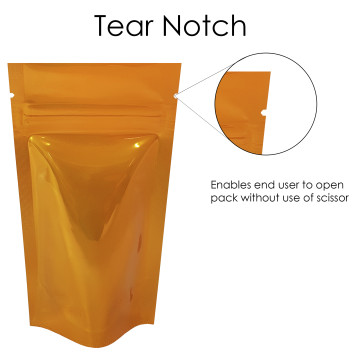 [Sample] 40g Orange Shiny Stand Up Pouch/Bag with Zip Lock [SP1]