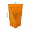 40g Orange Shiny Stand Up Pouch/Bag with Zip Lock [SP1] 102 (100 per pack)