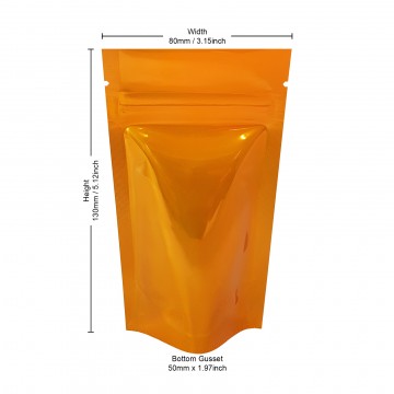 [Sample] 40g Orange Shiny Stand Up Pouch/Bag with Zip Lock [SP1]
