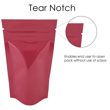 40g Pink Shiny Stand Up Pouch/Bag with Zip Lock [SP1] (100 per pack)