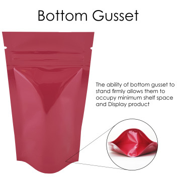 [Sample] 40g Pink Shiny Stand Up Pouch/Bag with Zip Lock [SP1]