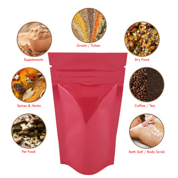 [Sample] 40g Pink Shiny Stand Up Pouch/Bag with Zip Lock [SP1]