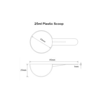 25ml White Plastic Scoop Pack of 100qty (100 per pack)